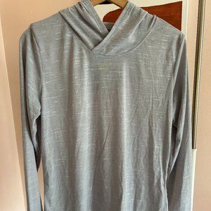 Light Gray Nike Dri-Fit Thin hooded pullover Size M